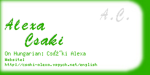 alexa csaki business card